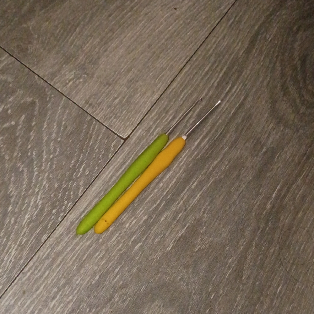 Green and Yellow Crochet Hooks